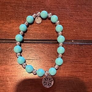 Rustic Cuff turquoise and Silver Bracelet
